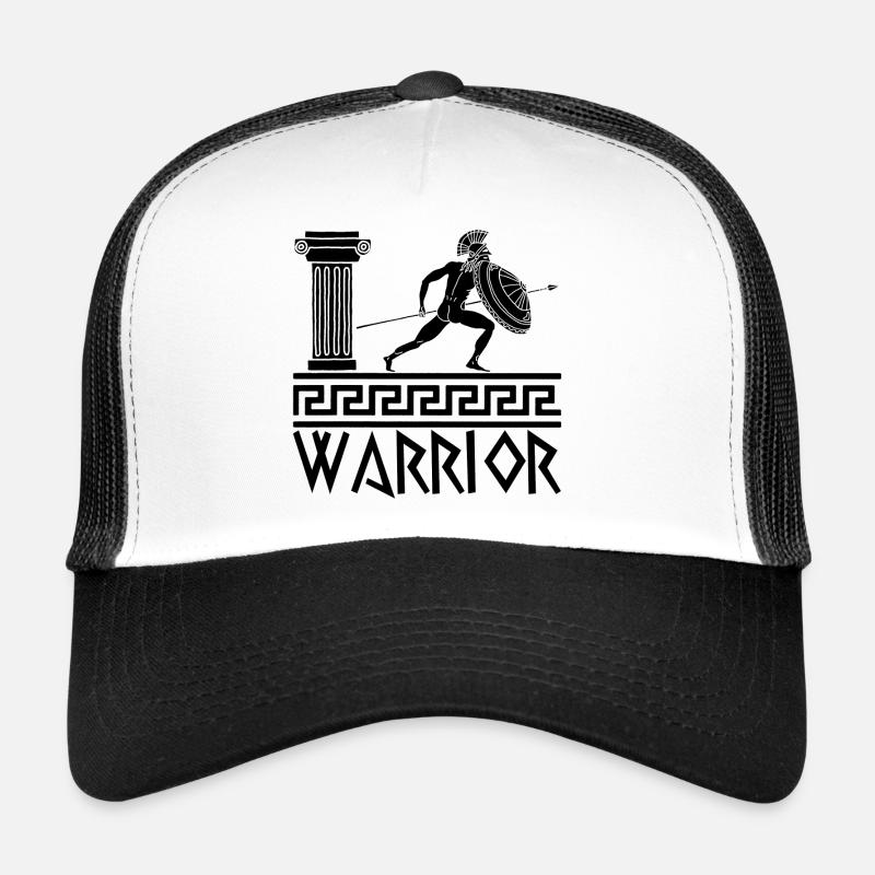 Griechischer Krieger schwarze Hoplite Trucker Cap