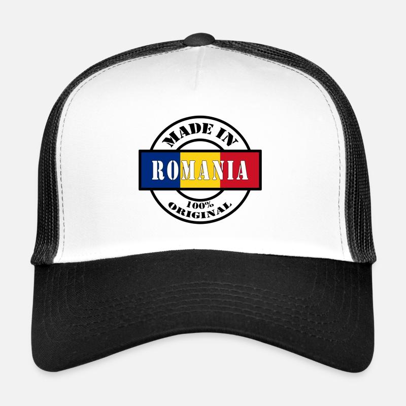 MADE IN ROMANIA born in Romania Gift Trucker Cap