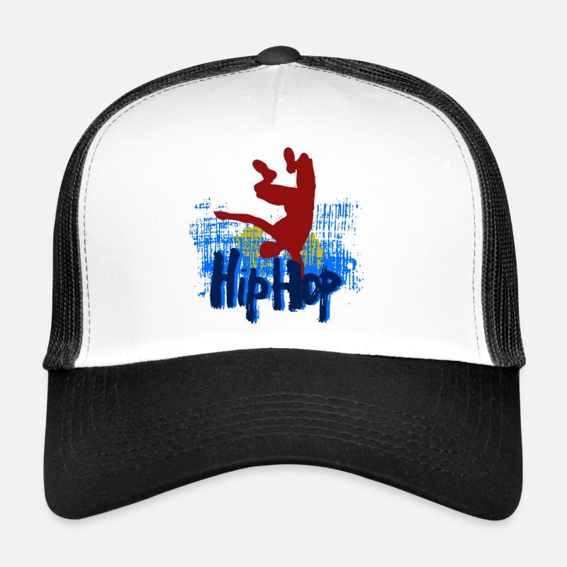 Hip Hop - Trucker Cap - Weiß/Schwarz