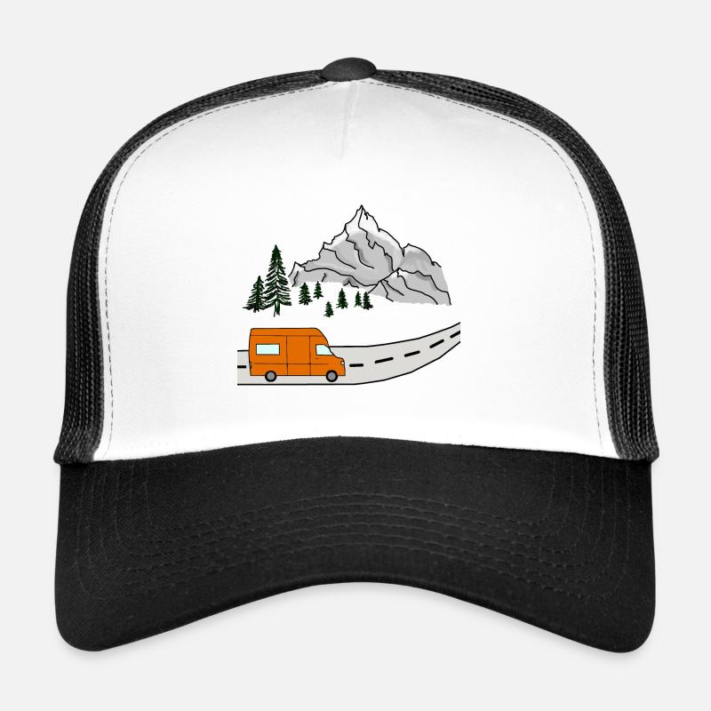 VAN LIFE VANLIFER NOMADS - Casquette trucker  - blanc/noir