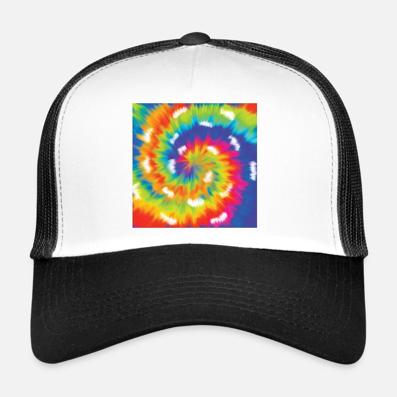 Krawatte Farbstoff Muster - Regenbogen bunte Kunst-Liebhaber-Geschenk Trucker Cap