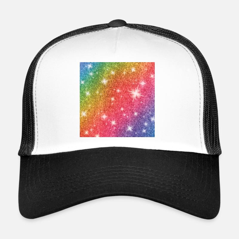 Regenbogen, bunte Design Geschenk für Frauen & Mädchen - Trucker Cap - Weiß/Schwarz