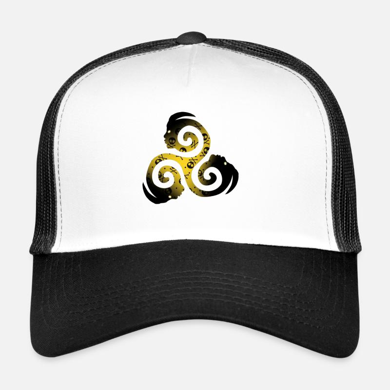 Triskèle Background skulls Trucker Cap