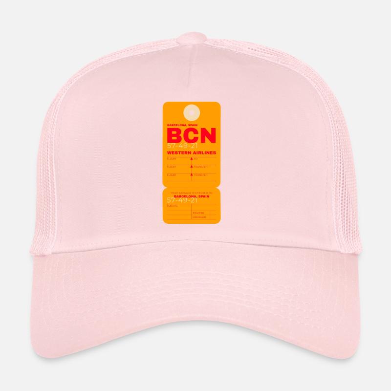 Barcelona - Flugticket Trucker Cap
