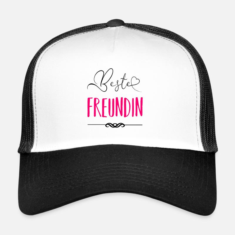 Beste Freundin - Trucker Cap - Weiß/Schwarz