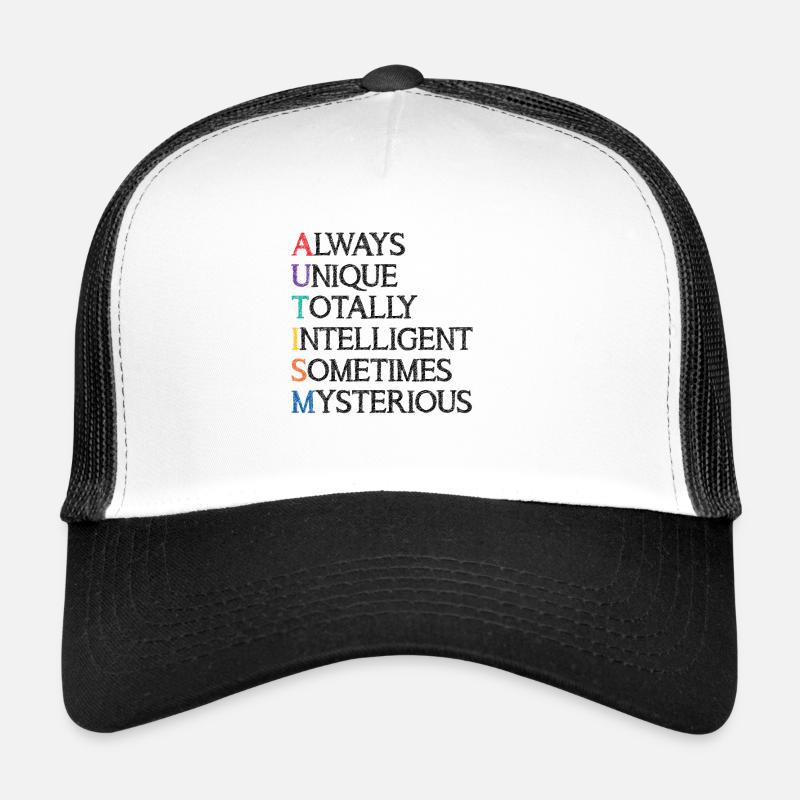 Autism Autistic Autism - Trucker Cap - white/black