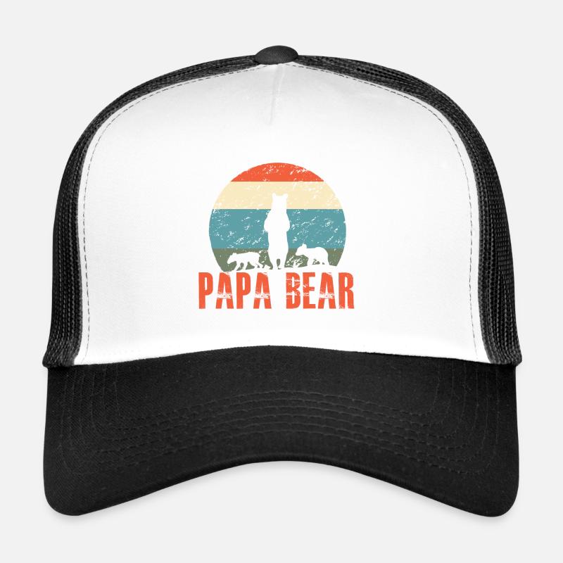 Papa bear - Trucker Cap - Weiß/Schwarz
