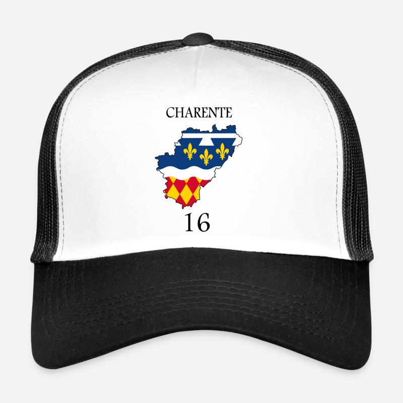 Charente - Casquette trucker - blanc/noir