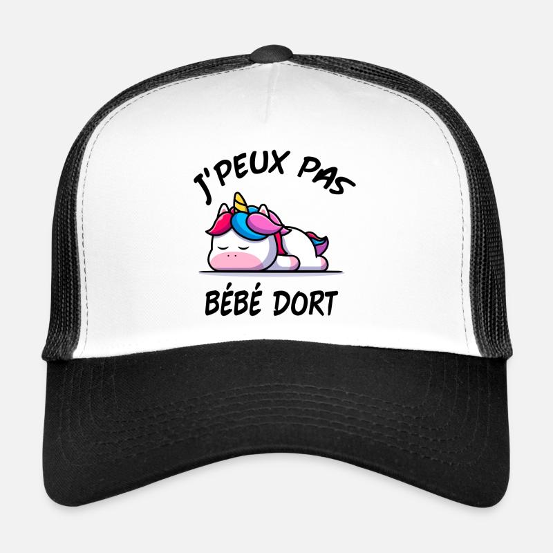 J'PEUX PAS BÉBÉ DORT GROSSESSE LICORNE Casquette trucker 