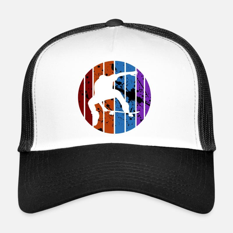 Skateboard - Trucker Cap - white/black