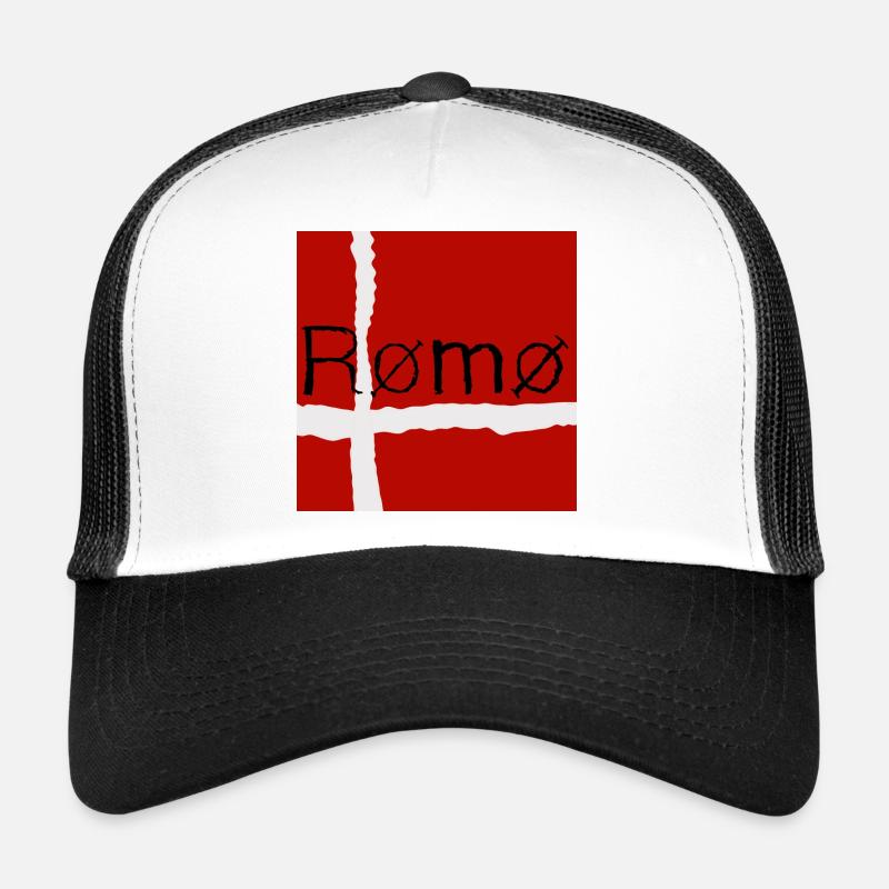 Rømø Kreuz Nordic Design - Trucker Cap - Weiß/Schwarz
