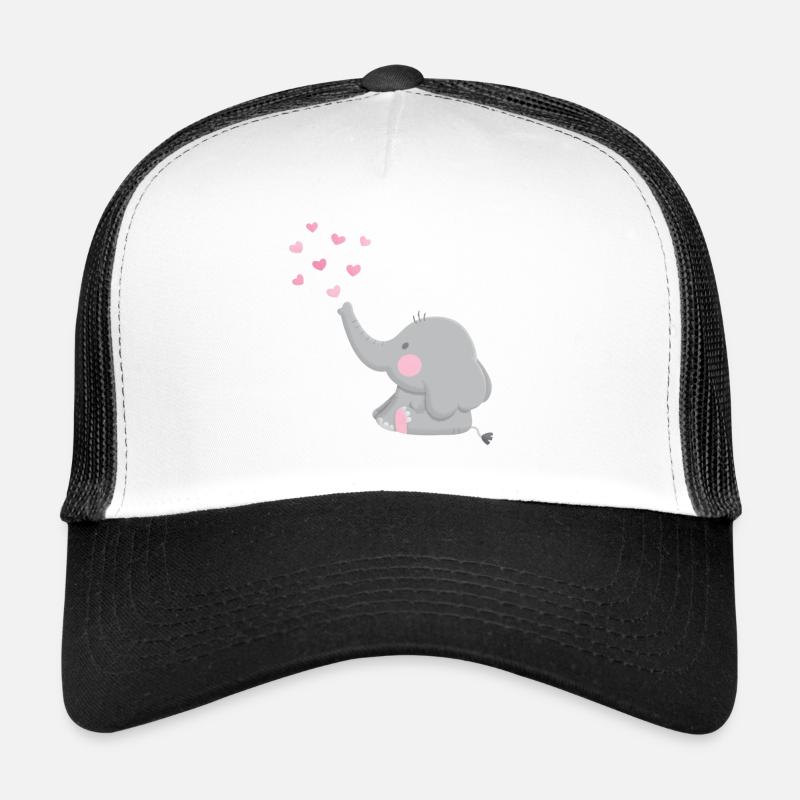 Süße Baby Elefant Bläst Herzen Trucker Cap