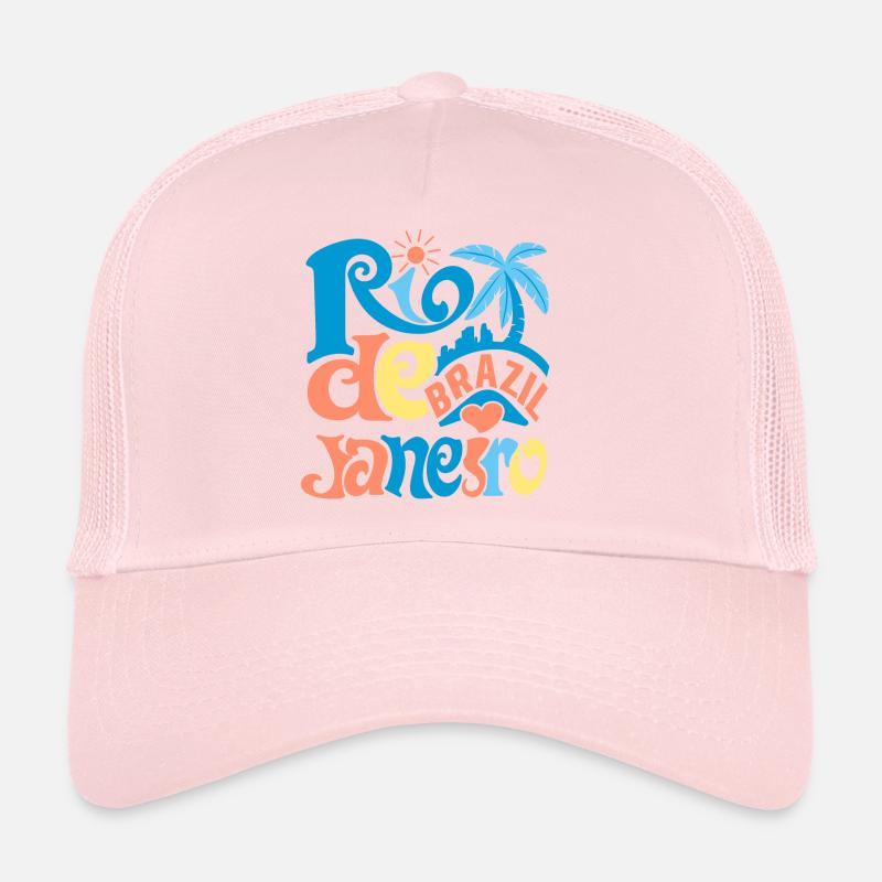 Typographie de Rio de Janeiro Brésil Casquette trucker 