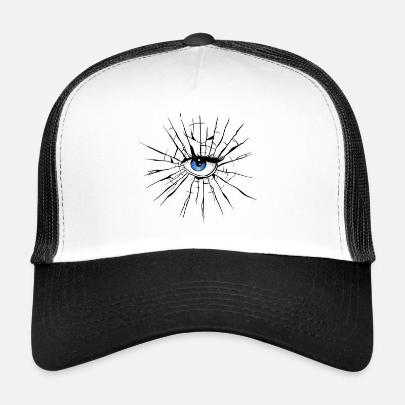 Blue eye broken glass effect Trucker Cap