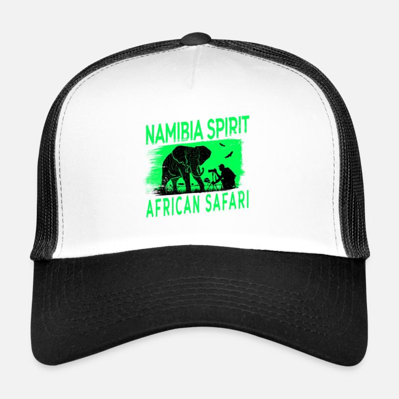 Namibia Afrika Safari Design - Trucker Cap - Weiß/Schwarz
