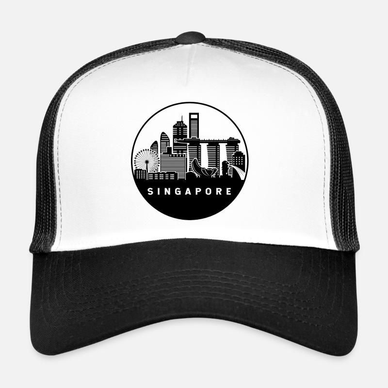 Skyline de Singapour Casquette trucker 
