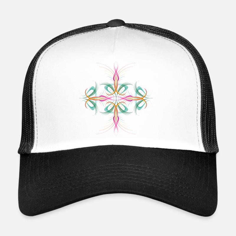 very delicate dynamically flowing cross ornament Trucker Cap