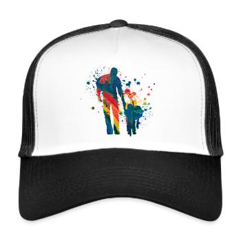 Vater und Tochter - Trucker Cap - Weiß/Schwarz - Vorne