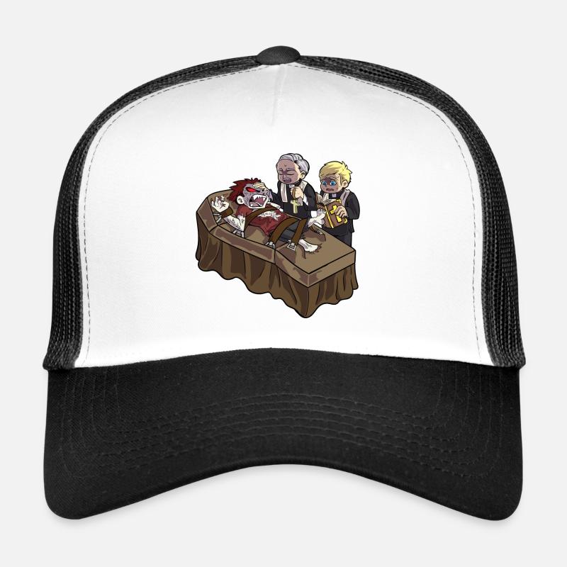 Exorcisme Exorciste Prieser Eglise catholique Fun Casquette trucker 