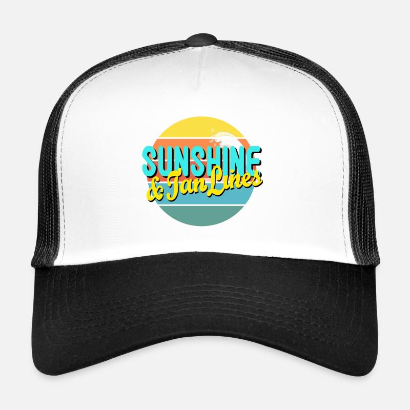 Lignes Sunshine et Tan Casquette trucker 