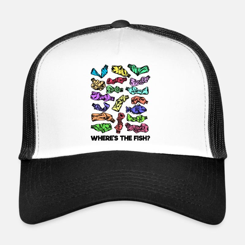 Umweltschäden Statement Umwelt Erde - Trucker Cap - Weiß/Schwarz