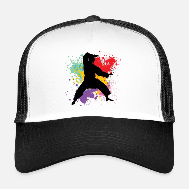 Karate - Trucker Cap - Weiß/Schwarz