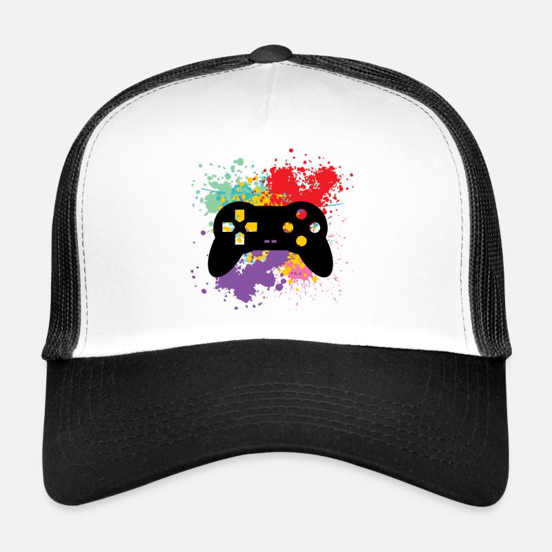 Console - Casquette trucker  - blanc/noir