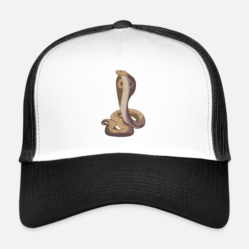 Cobra Snake - Trucker Cap - white/black