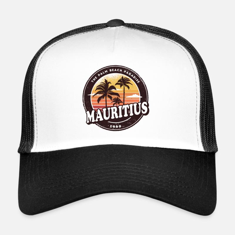Ile Maurice Vintage Beach Design / Idée Cadeau Casquette trucker 