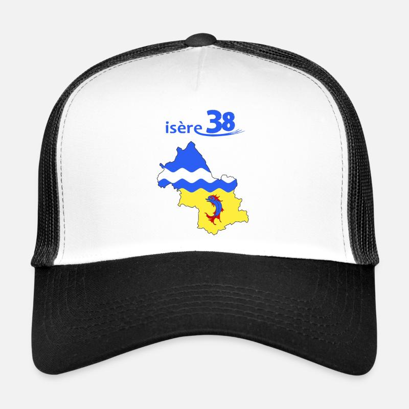 Isère - Casquette trucker  - blanc/noir