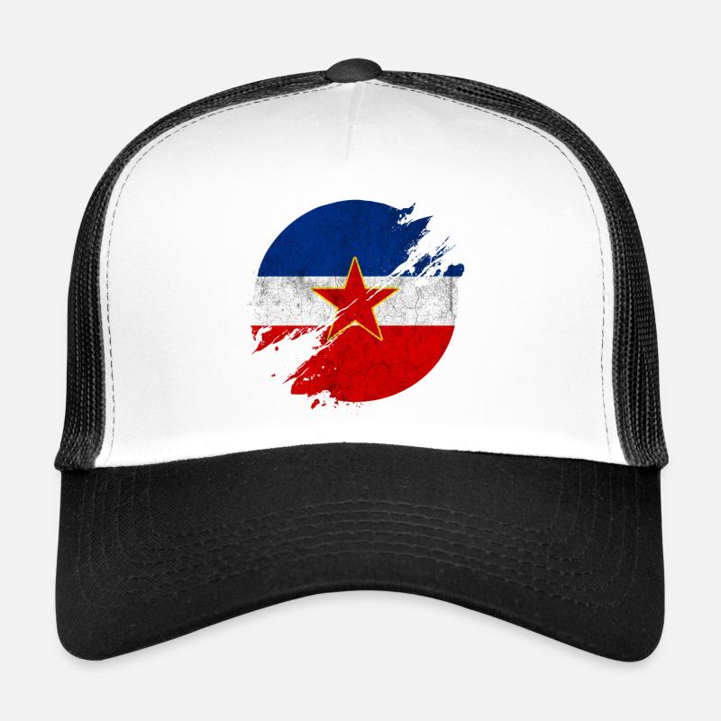 Yugoslavia vintage flags circle Trucker Cap