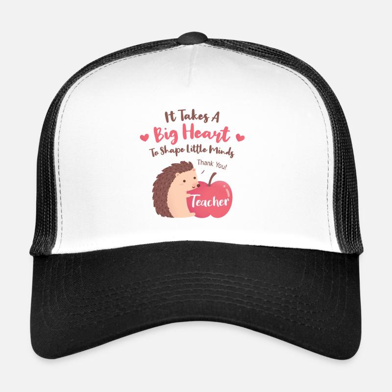 Hérisson Grand Cœur Pour Façonner les Petits Esprits Enseignant Casquette trucker 