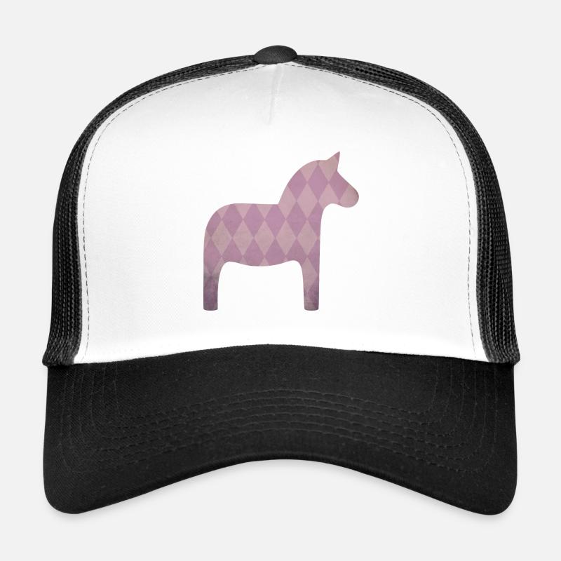 Dalapferd Rauten rosa Pferd Mädchen skandinavisch Trucker Cap