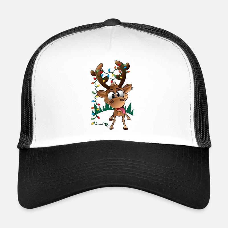Weihnachtsrentier Rudolph mit LED-Leuchten Trucker Cap