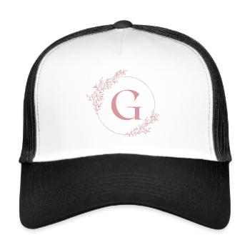 Letter G - Trucker Cap - white/black - Front