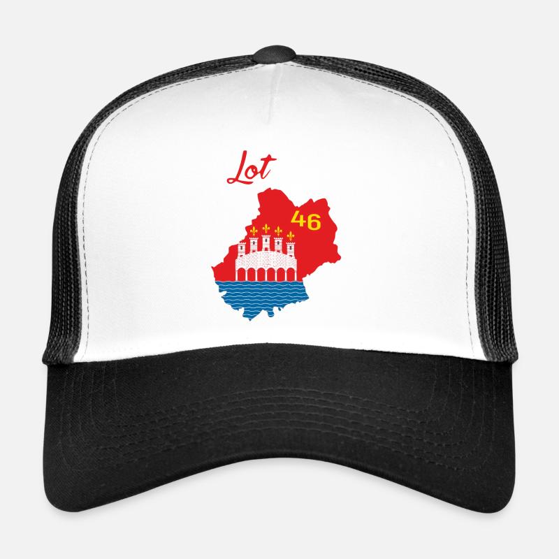 Lot - Casquette trucker  - blanc/noir