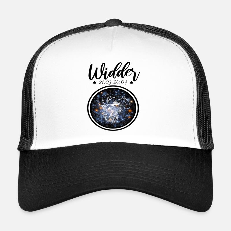 Widder Sternzeichen - Trucker Cap - Weiß/Schwarz