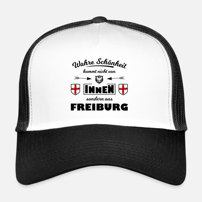 Freiburger im Breisgau - Trucker Cap - Weiß/Schwarz