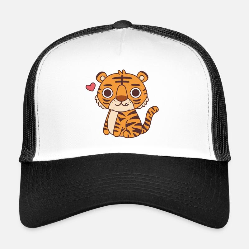 Mignon petit petit tigre Casquette trucker 