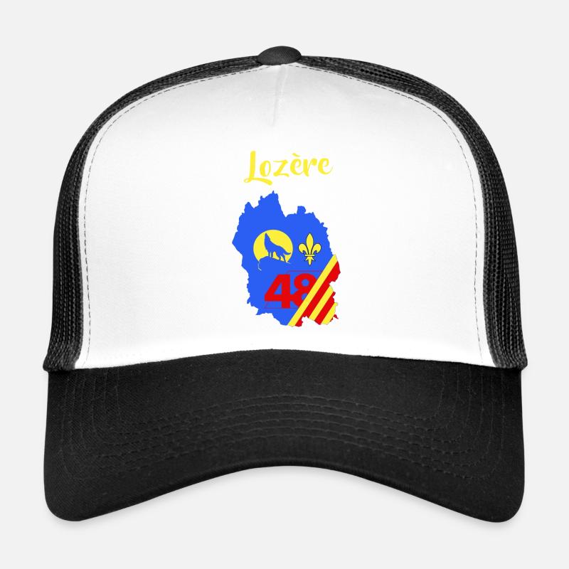 Lozère - Casquette trucker  - blanc/noir
