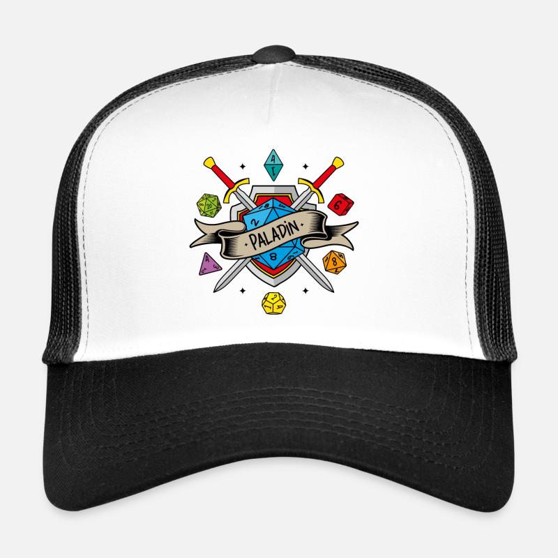 Paladin-RPG - Trucker Cap - Weiß/Schwarz