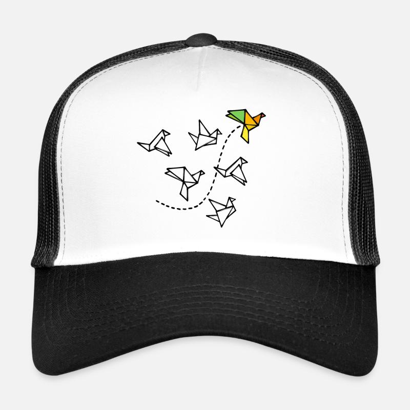 Polygon Kreativ Abstrakte Kunst Geometrie - Trucker Cap - Weiß/Schwarz