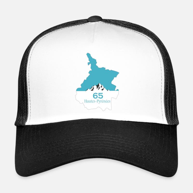 Hautes-Pyrénées - Casquette trucker  - blanc/noir