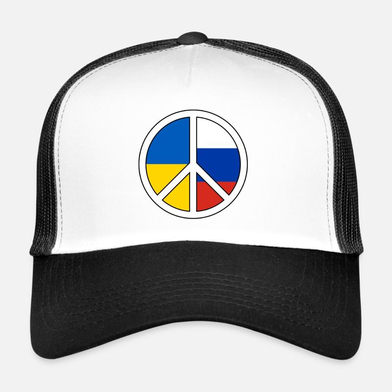 Symbole de paix avec motif de bloc de couleur Casquette trucker 