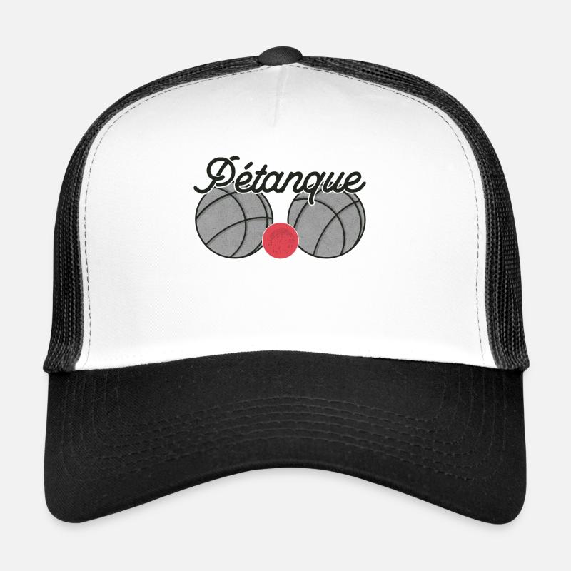 Boule balls for bouler with boules boule petanque - Trucker Cap - white/black