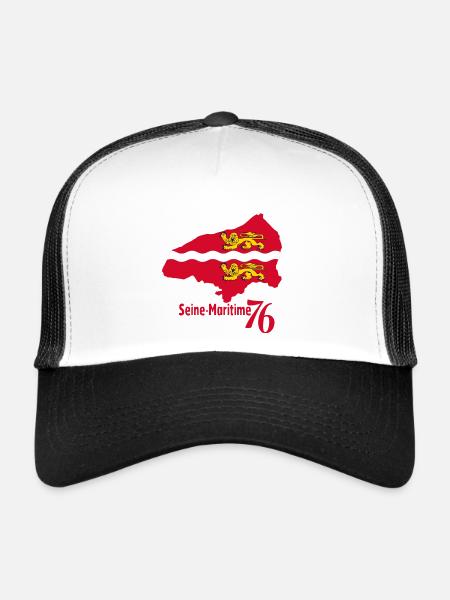 Seine maritime - Casquette trucker  - blanc/noir - Devant