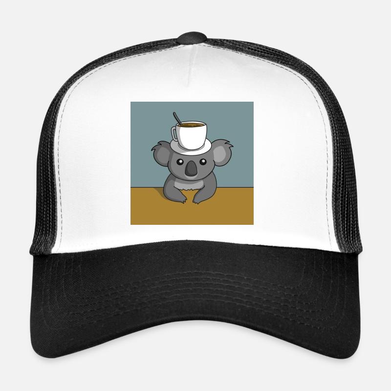 Koala Kaffeepause - Trucker Cap - Weiß/Schwarz