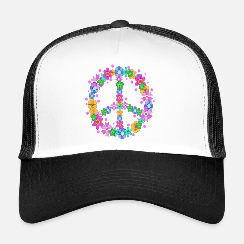 Peace Sign Peace Movement Love Peace Trucker Cap