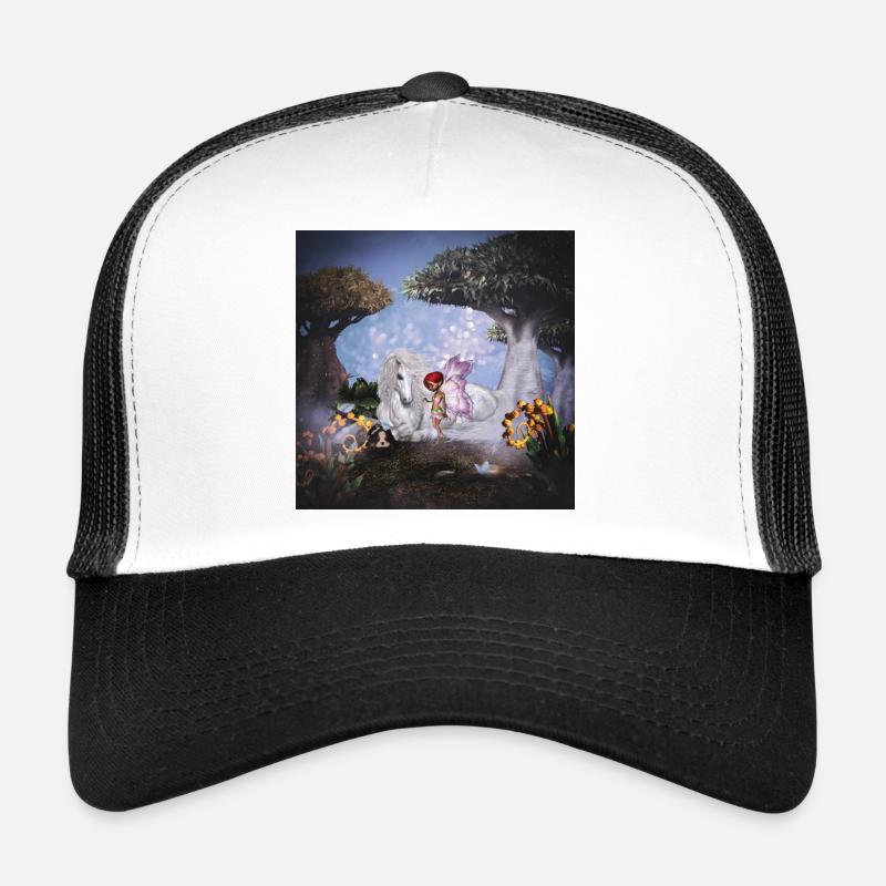 Merveilleuse licorne avec fée Casquette trucker 