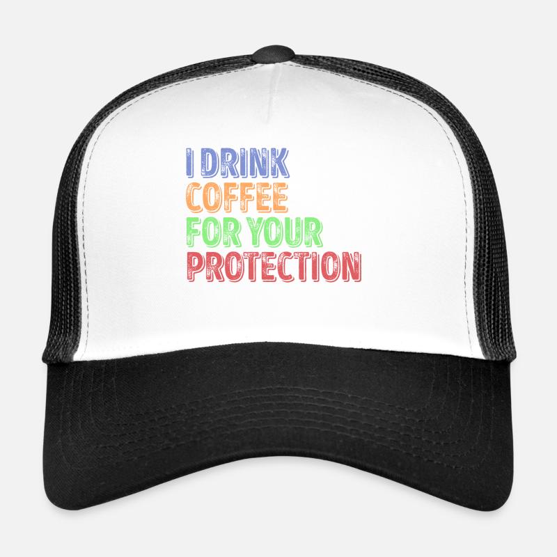 Caféine Café Déclaration humoristique Amateurs de café Casquette trucker 